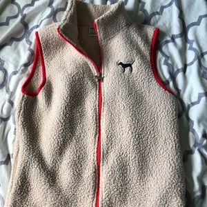 Pink wool vest